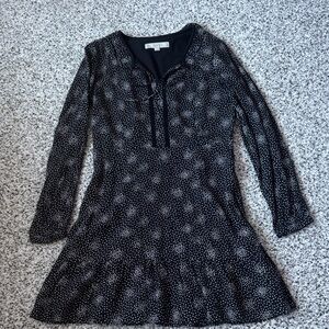 Loft Black and White Polka Dot Dress sz 0 petite